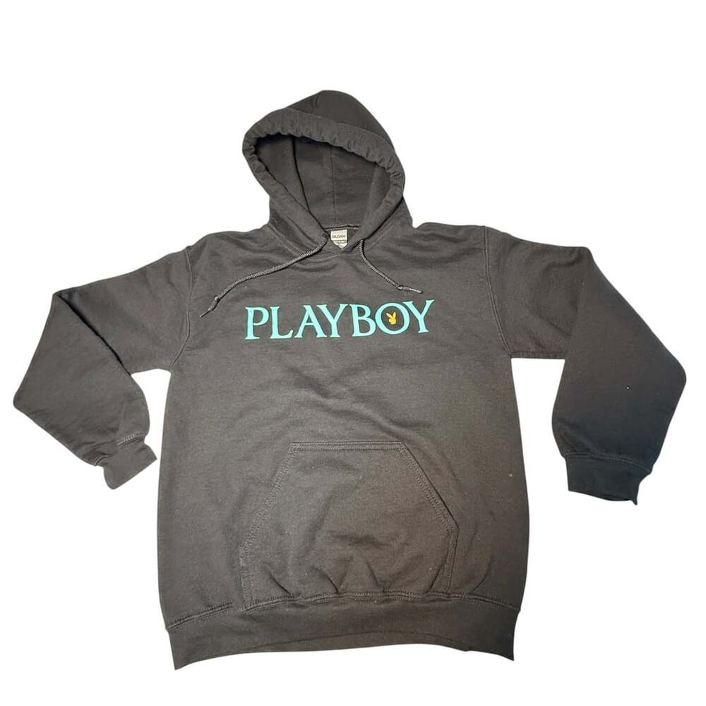 Playboy Hoodie Size S Black Heavy Blend Graphic Sweatshirt